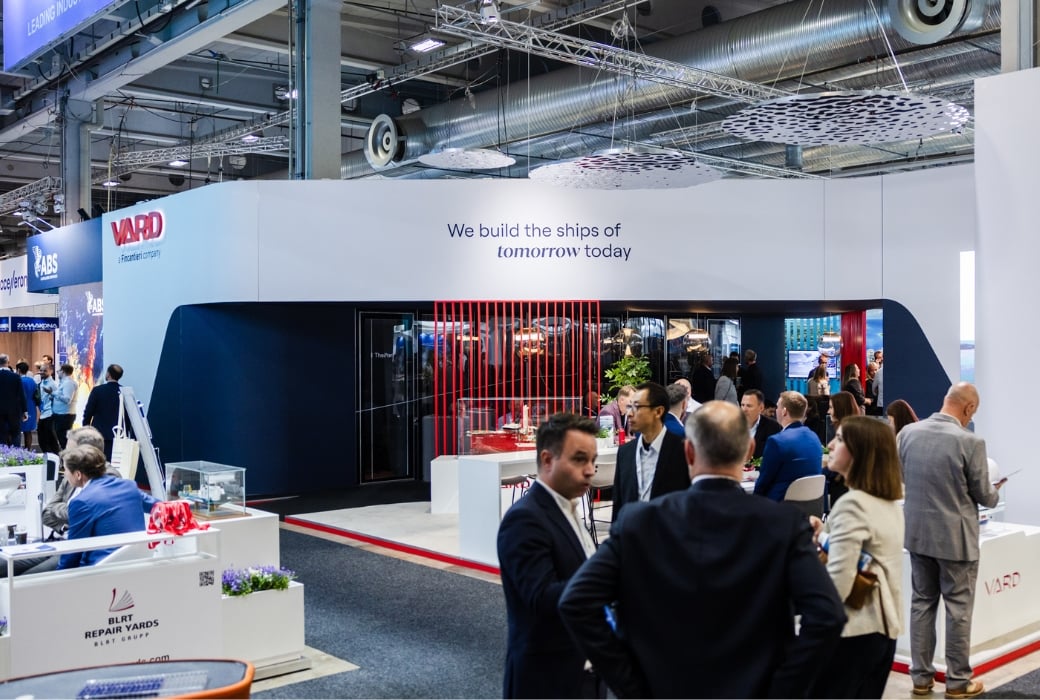 VARD på Nor-Shipping. Messestand by NPG